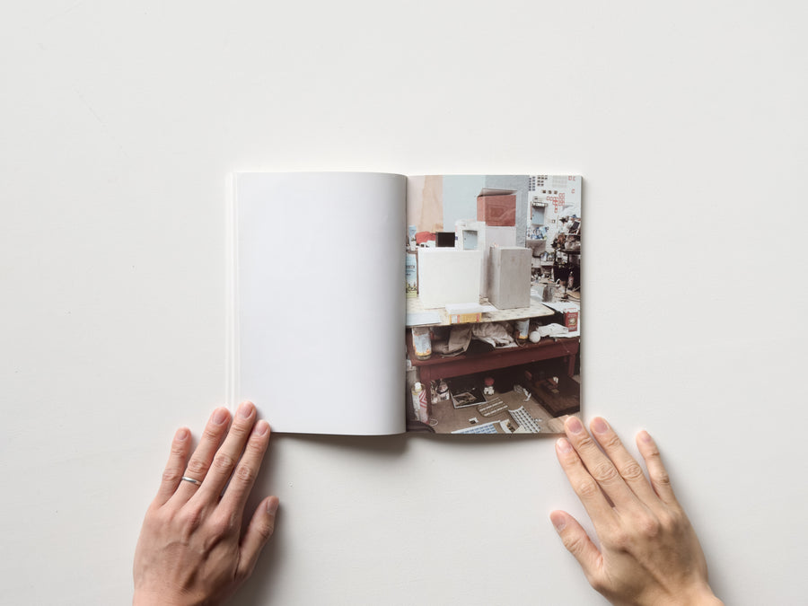 Coloured Room with Black and White Scene by Mark Manders