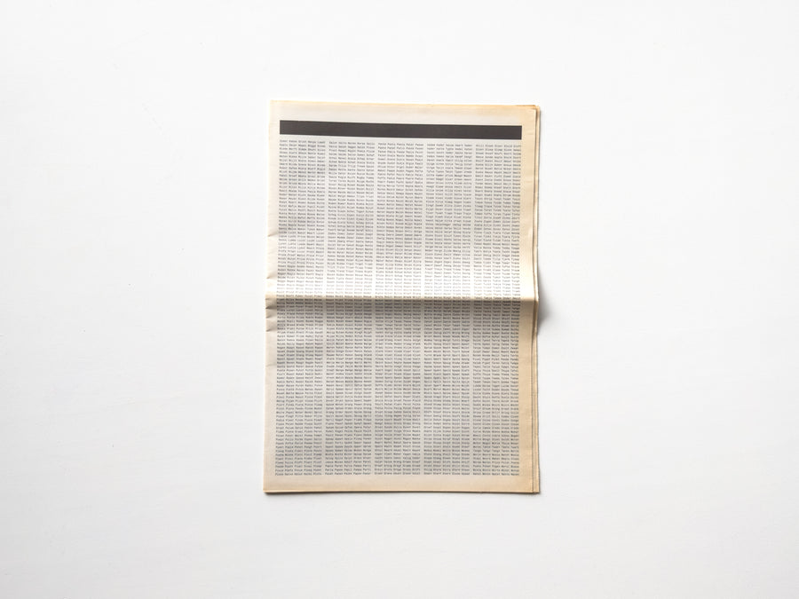 Newspaper with Fives by Mark Manders and Roger Willems